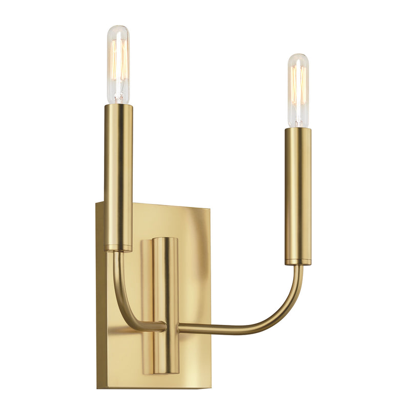 Visual Comfort Studio EW1002BBS Two Light Wall Sconce, Burnished Brass
