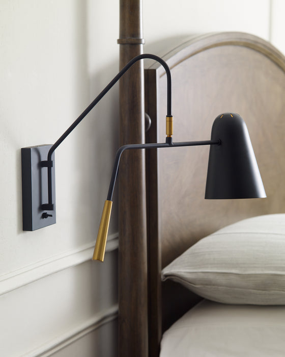 Visual Comfort Studio EW1041MBK One Light Wall Sconce, Midnight Black