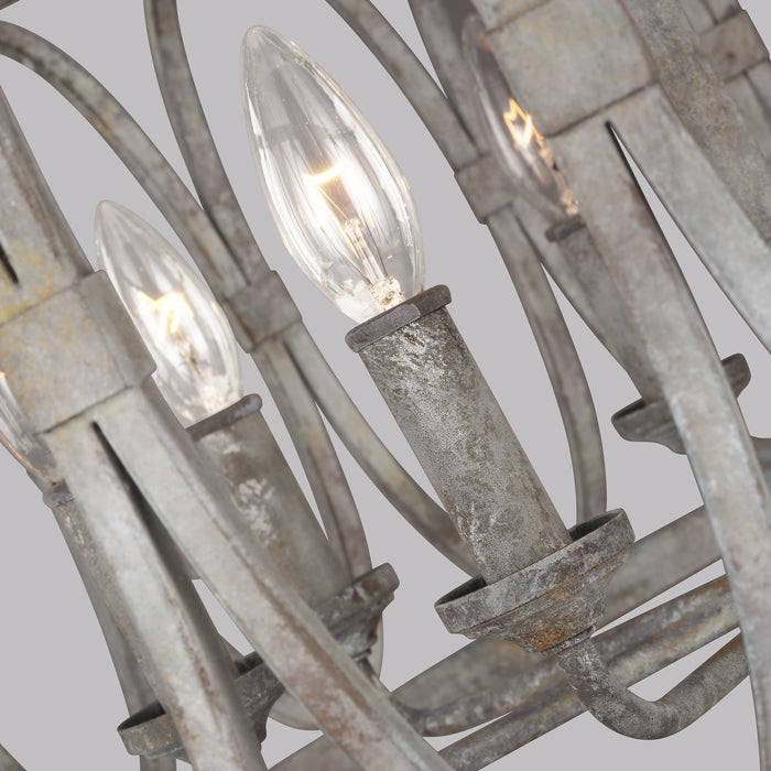 Visual Comfort Studio F3351/8DA Eight Light Handing Shade, Deep Abyss