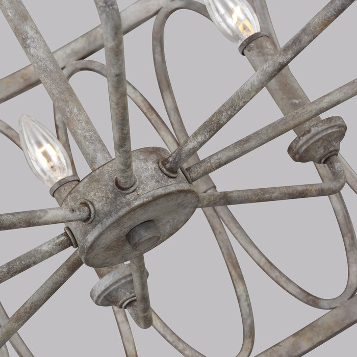 Visual Comfort Studio F3351/8DA Eight Light Handing Shade, Deep Abyss