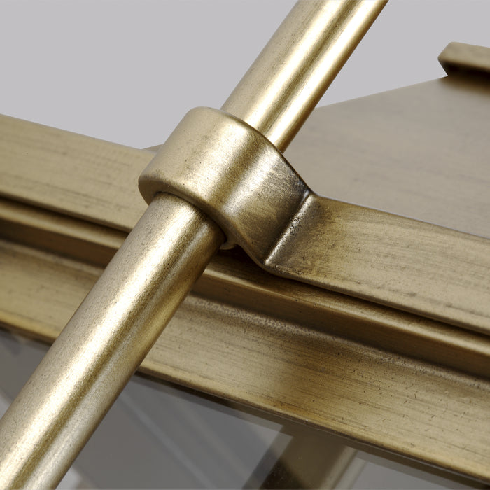 Visual Comfort Studio OL13200PDB Three Light Lantern, Painted Distressed Brass