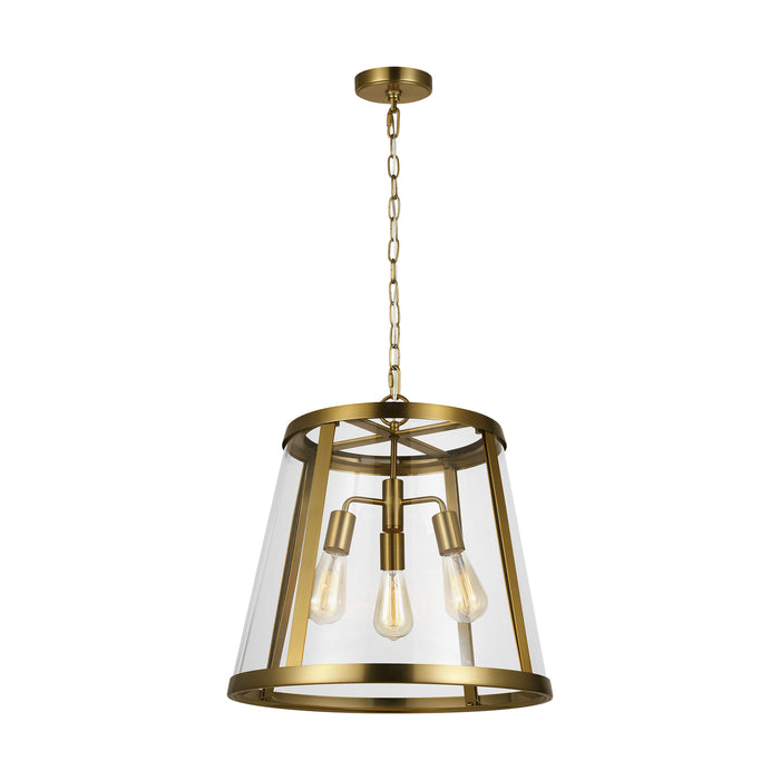 Visual Comfort Studio P1288BBS Three Light Pendant, Burnished Brass