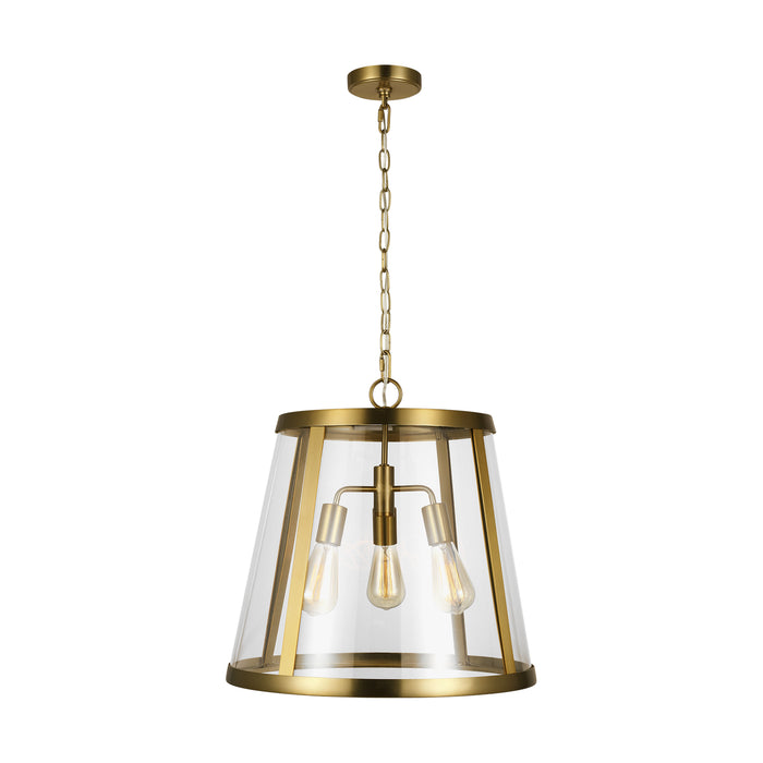 Visual Comfort Studio P1288BBS Three Light Pendant, Burnished Brass