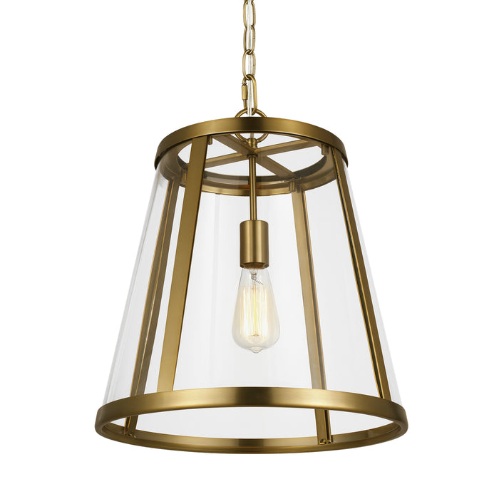 Visual Comfort Studio P1289BBS One Light Pendant, Burnished Brass