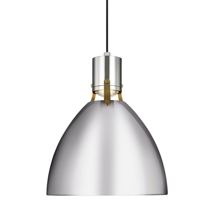 Visual Comfort Studio P1442PN-L1 LED Pendant, Polished Nickel