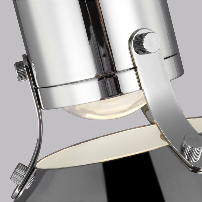 Visual Comfort Studio P1442PN-L1 LED Pendant, Polished Nickel