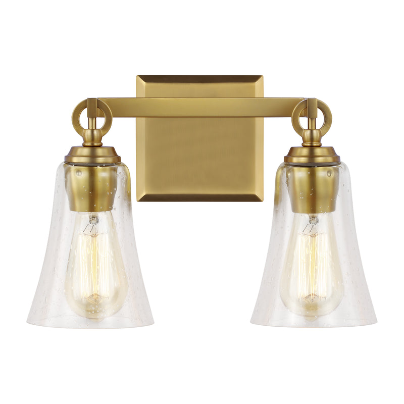Visual Comfort Studio VS24702BBS Two Light Vanity, Burnished Brass