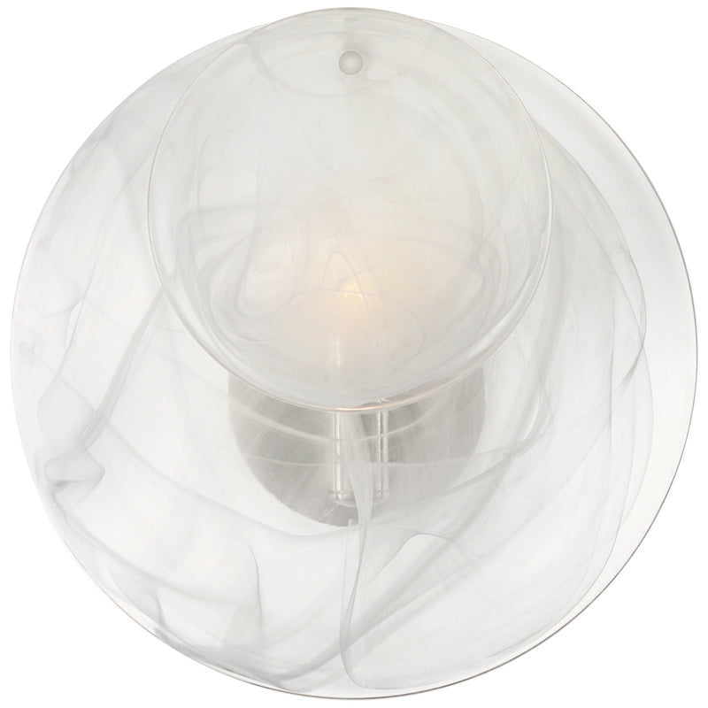 Visual Comfort Signature ARN 2455PN-WSG One Light Wall Sconce, Polished Nickel