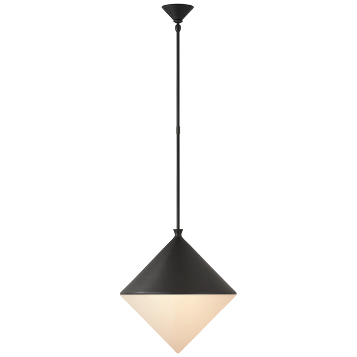 Visual Comfort Signature ARN 5357BLK-WG LED Pendant, Matte Black