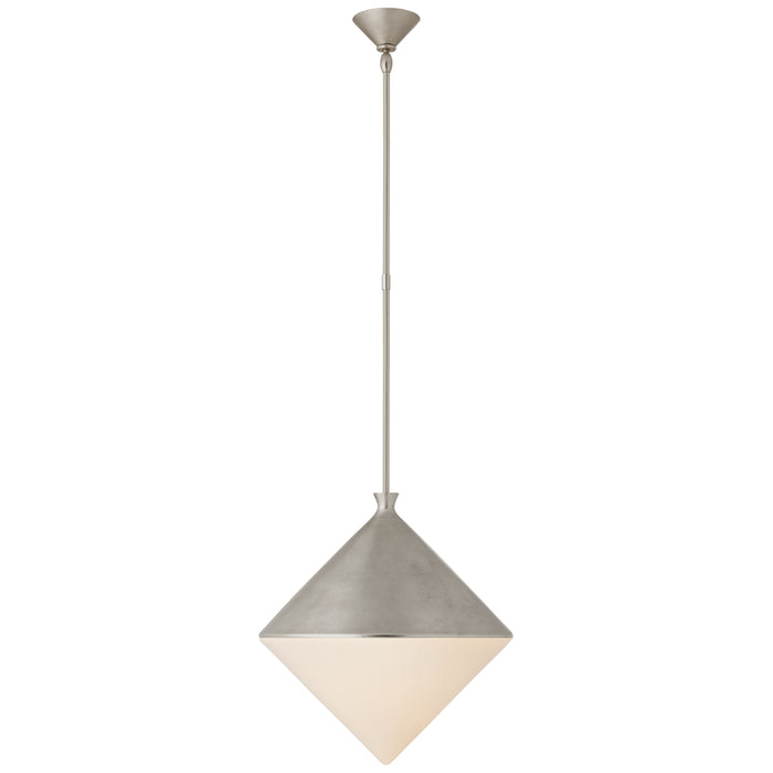 Visual Comfort Signature ARN 5357BSL-WG LED Pendant, Burnished Silver Leaf