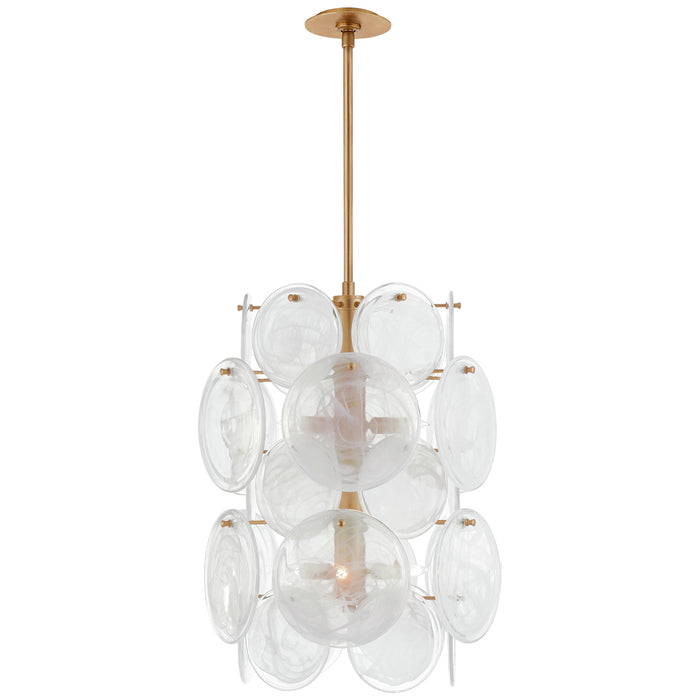 Visual Comfort Signature ARN 5451G-WSG Six Light Chandelier, Gild