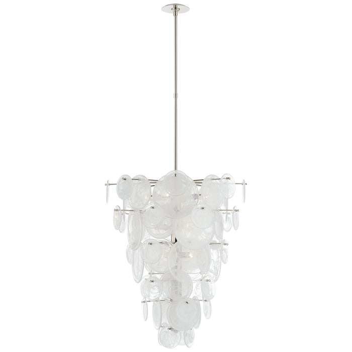 Visual Comfort Signature ARN 5452PN-WSG 12 Light Chandelier, Polished Nickel