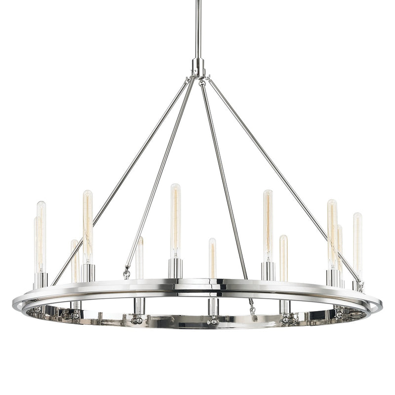 Hudson Valley 2745-PN 12 Light Chandelier, Polished Nickel