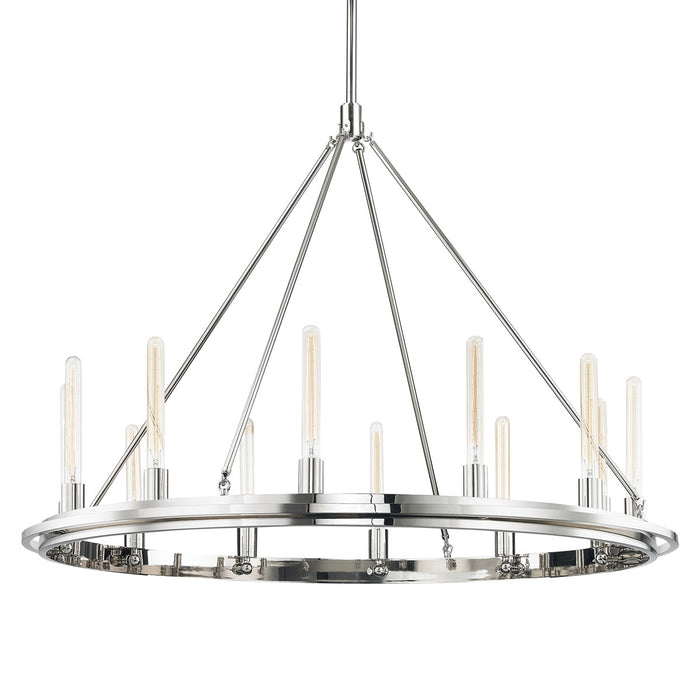 Hudson Valley 2745-PN 12 Light Chandelier, Polished Nickel