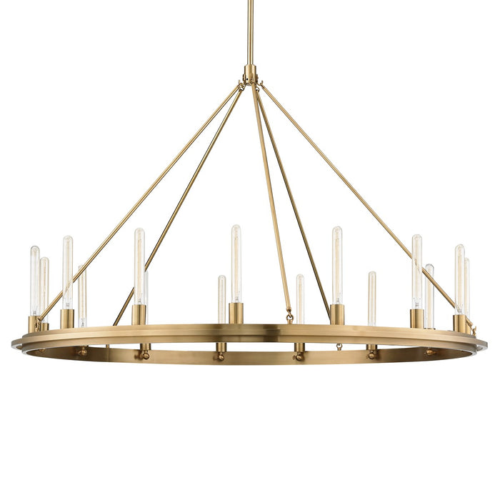 Hudson Valley 2758-AGB 15 Light Chandelier, Aged Brass
