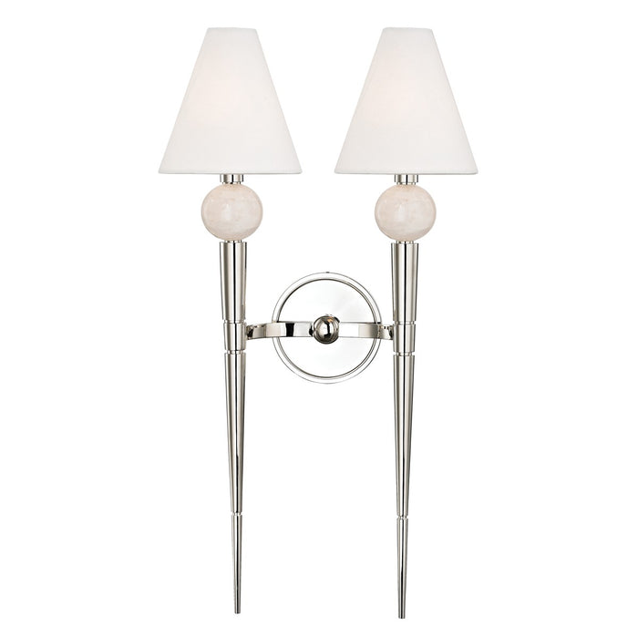 Hudson Valley 4982-PN Two Light Wall Sconce, Polished Nickel