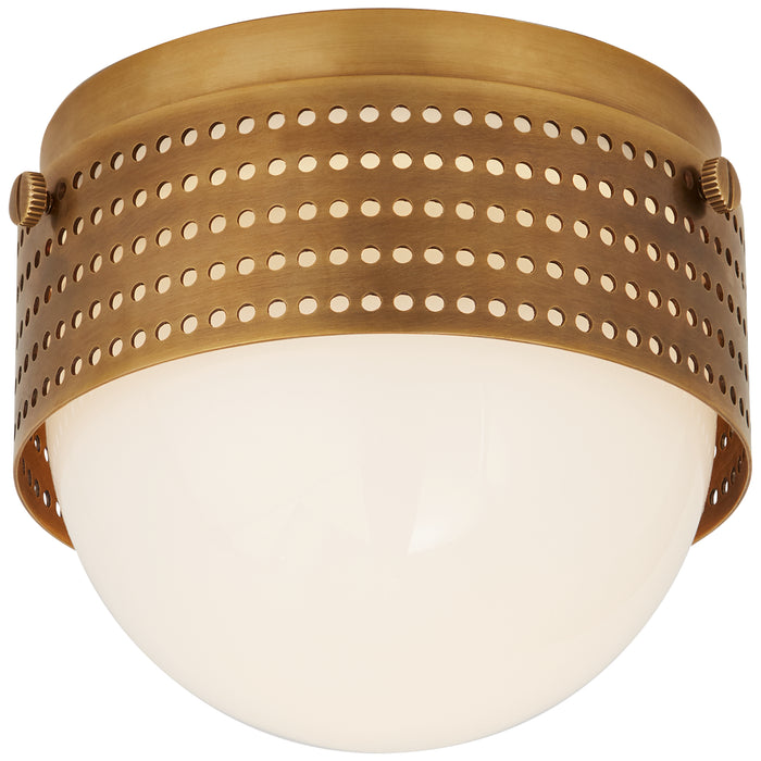 Visual Comfort Signature KW 4056AB-WG LED Solitaire, Antique-Burnished Brass