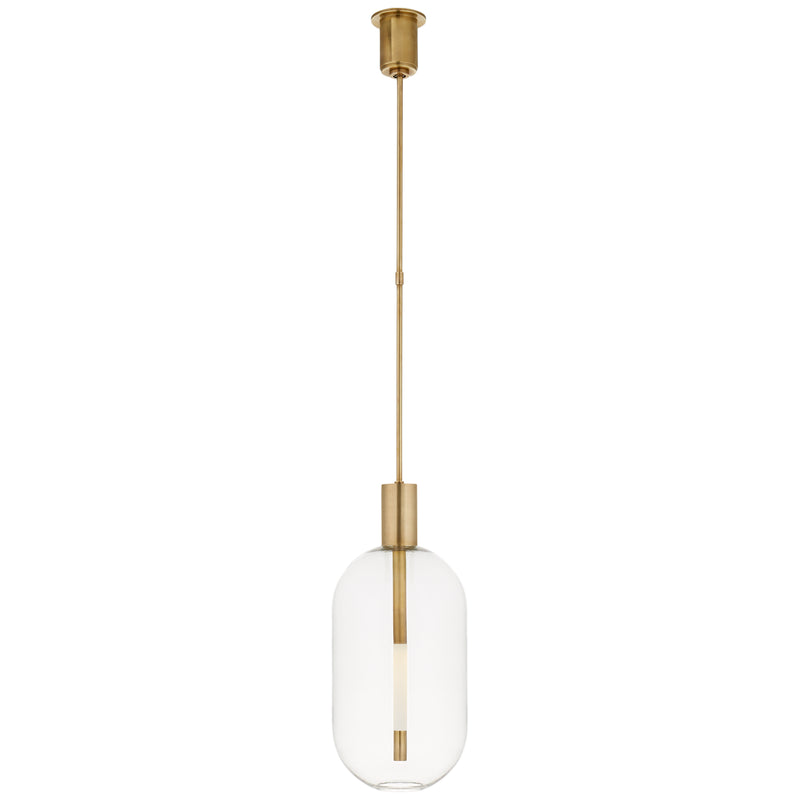 Visual Comfort Signature KW 5132AB LED Pendant, Antique-Burnished Brass