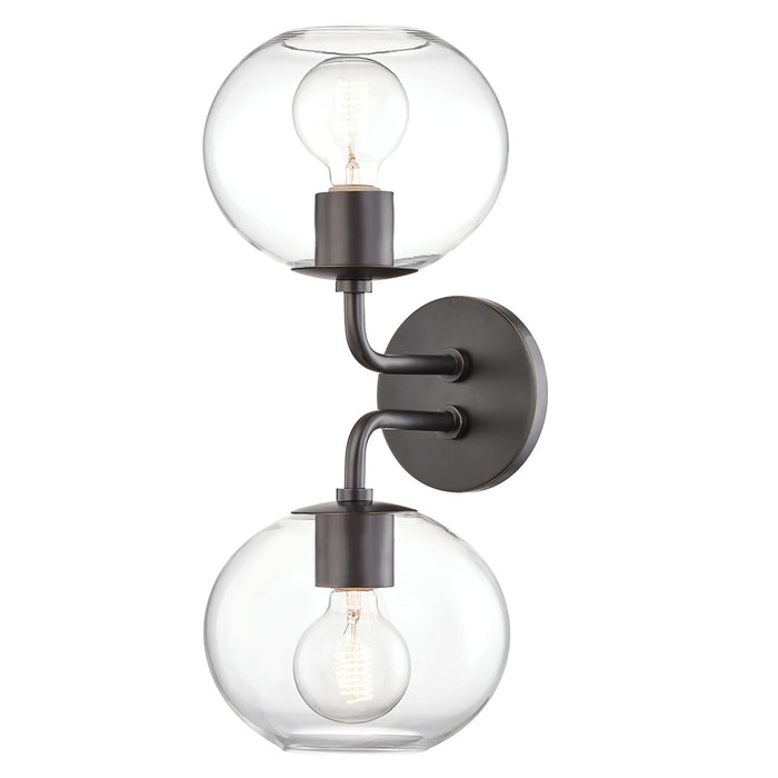 Mitzi H270102-OB Two Light Wall Sconce, Old Bronze
