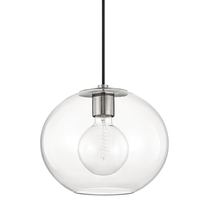 Mitzi H270701L-PN One Light Pendant, Polished Nickel