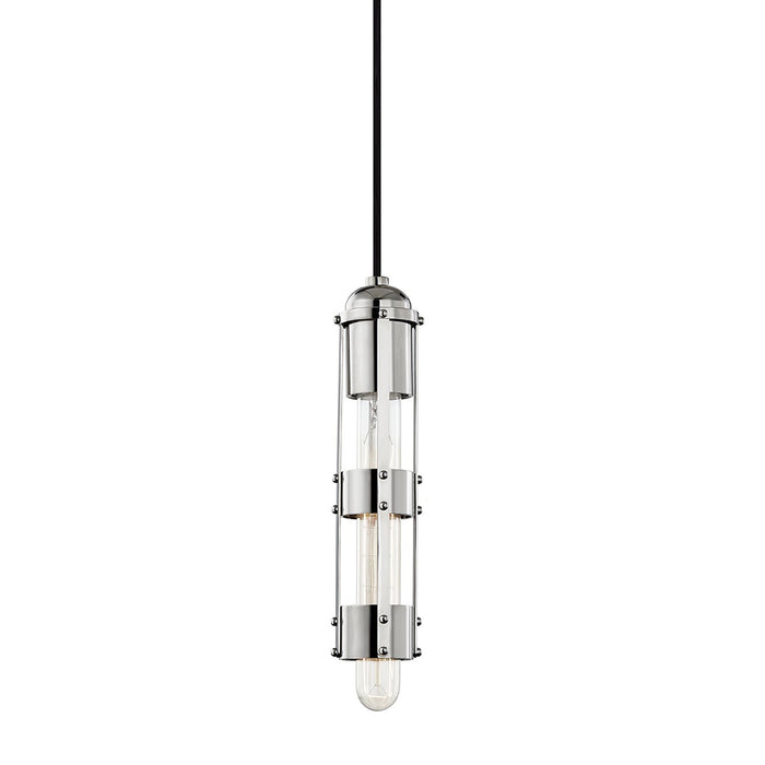 Mitzi H272701-PN One Light Pendant, Polished Nickel