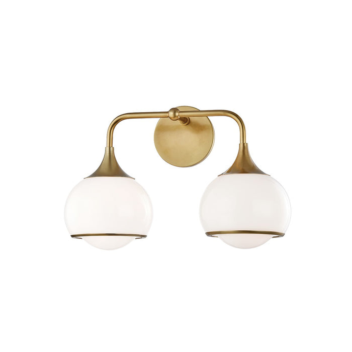 Mitzi H281302-AGB Two Light Bath and Vanity, Aged Brass