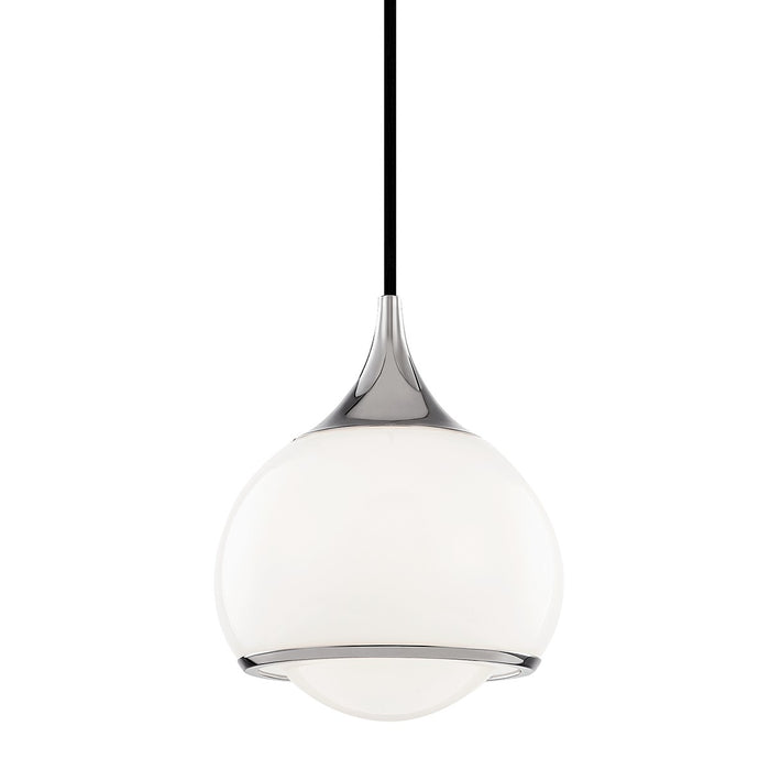 Mitzi H281701S-PN One Light Pendant, Polished Nickel