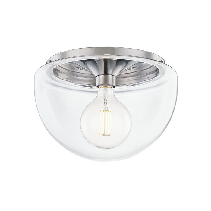 Mitzi H284501L-PN One Light Flush Mount, Polished Nickel