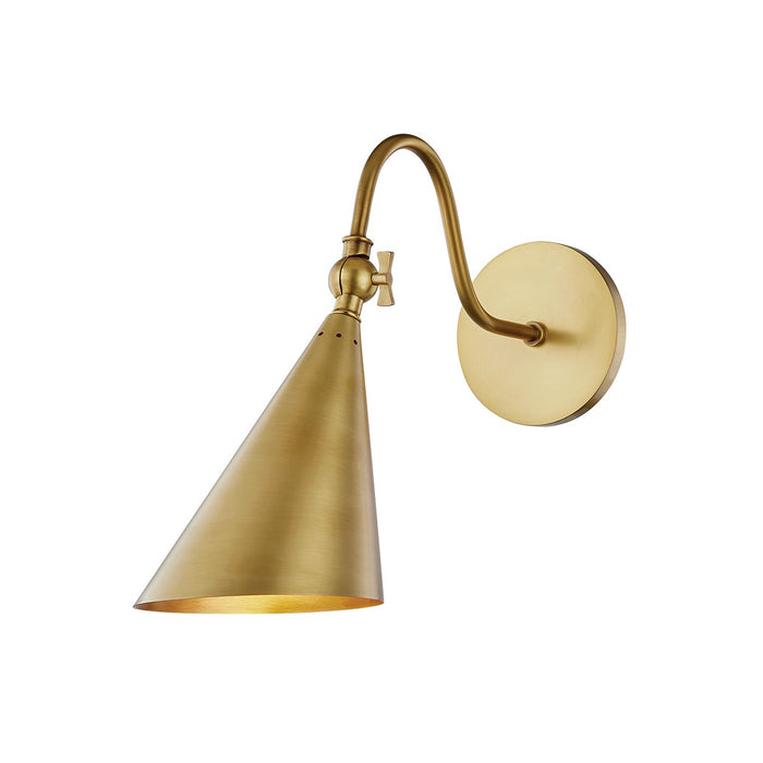 Mitzi H285101-AGB One Light Wall Sconce, Aged Brass