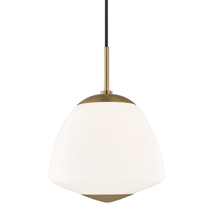 Mitzi H288701L-AGB One Light Pendant, Aged Brass