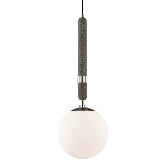 Mitzi H289701L-PN One Light Pendant, Polished Nickel