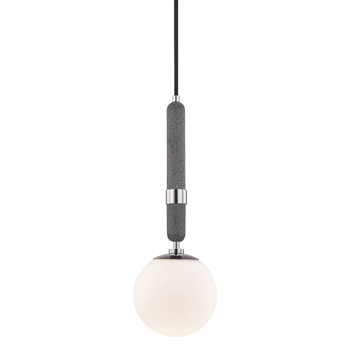 Mitzi H289701S-PN One Light Pendant, Polished Nickel
