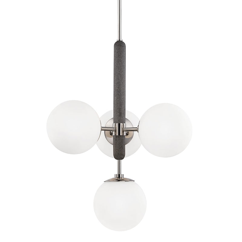 Mitzi H289804-PN Four Light Chandelier, Polished Nickel