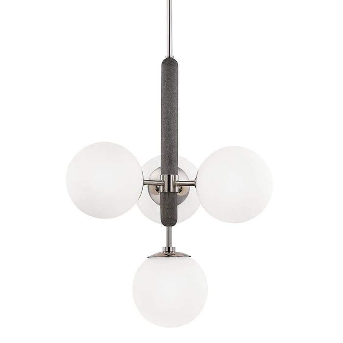 Mitzi H289804-PN Four Light Chandelier, Polished Nickel