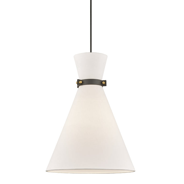 Mitzi H294701L-AGB/BK One Light Pendant, Aged Brass/Black