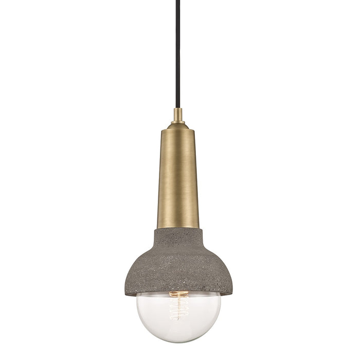 Mitzi H304701-AGB One Light Pendant, Aged Brass