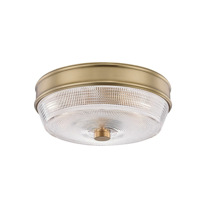 Mitzi H309501-AGB Two Light Flush Mount, Aged Brass