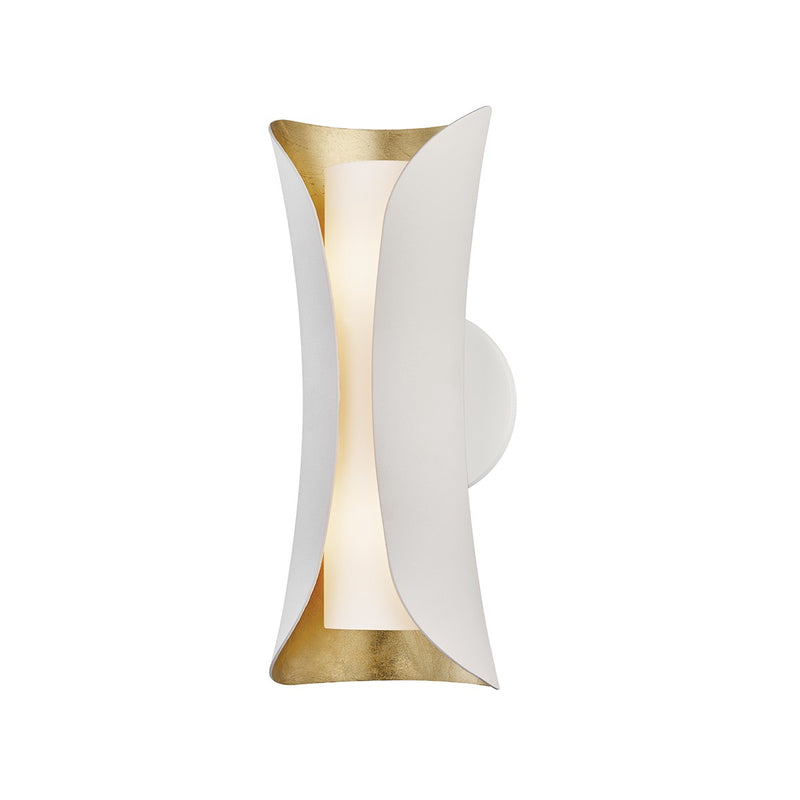 Mitzi H315102-GL/WH Two Light Wall Sconce, Gold Leaf/White