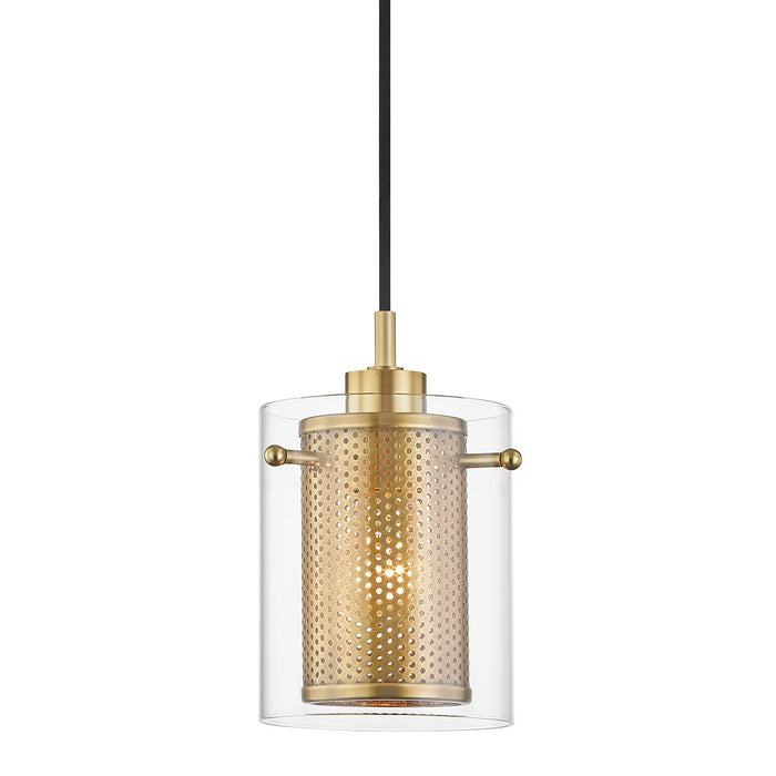 Mitzi H323701-AGB One Light Pendant, Aged Brass