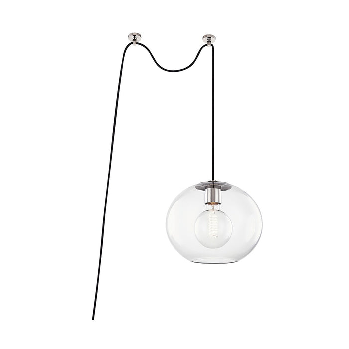 Mitzi HL270701L-PN One Light Pendant, Polished Nickel
