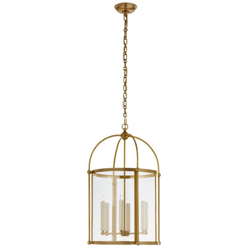 Visual Comfort Signature CHC 3451AB-CG Six Light Lantern, Antique-Burnished Brass