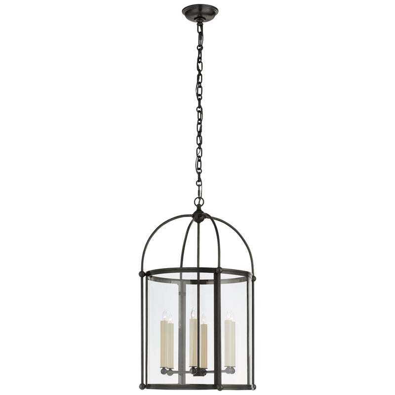 Visual Comfort Signature CHC 3451BZ-CG Six Light Lantern, Bronze