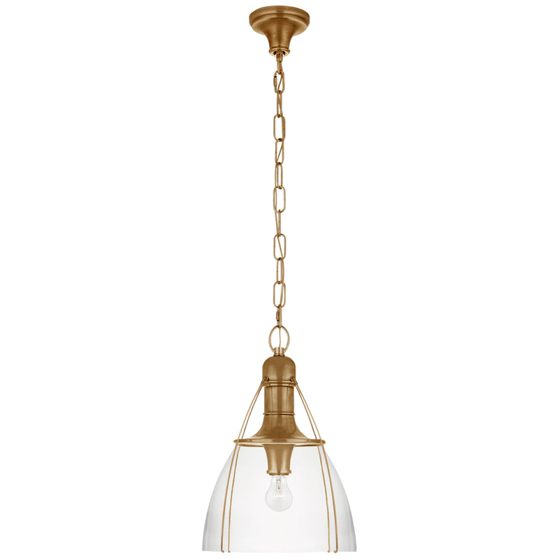 Visual Comfort Signature CHC 5475AB-CG One Light Pendant, Antique-Burnished Brass