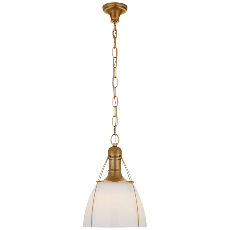 Visual Comfort Signature CHC 5475AB-WG One Light Pendant, Antique-Burnished Brass