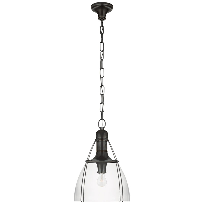 Visual Comfort Signature CHC 5475BZ-CG One Light Pendant, Bronze