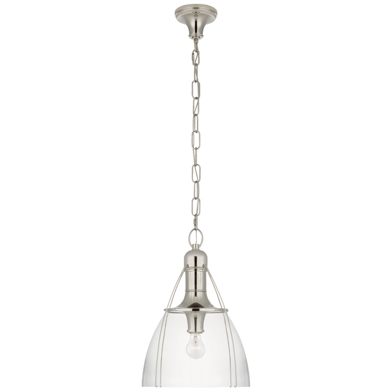 Visual Comfort Signature CHC 5475PN-CG One Light Pendant, Polished Nickel