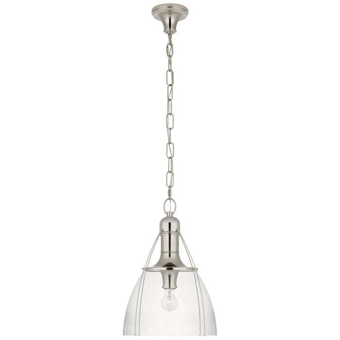 Visual Comfort Signature CHC 5475PN-CG One Light Pendant, Polished Nickel