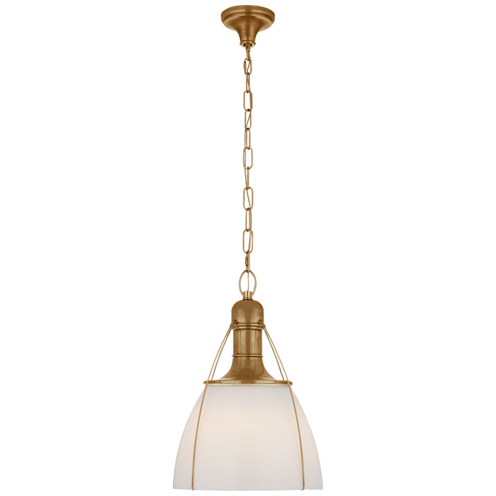 Visual Comfort Signature CHC 5476AB-WG One Light Pendant, Antique-Burnished Brass