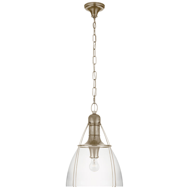 Visual Comfort Signature CHC 5476AN-CG One Light Pendant, Antique Nickel