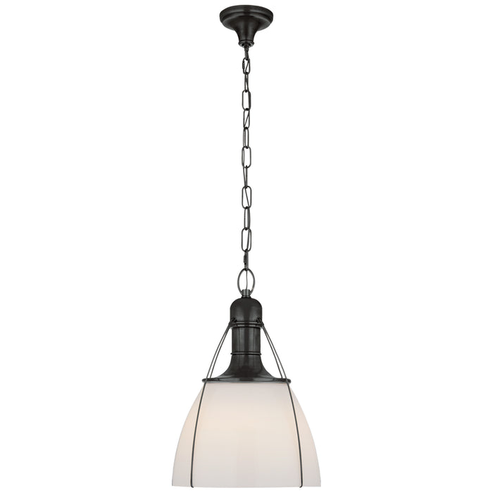 Visual Comfort Signature CHC 5476BZ-WG One Light Pendant, Bronze